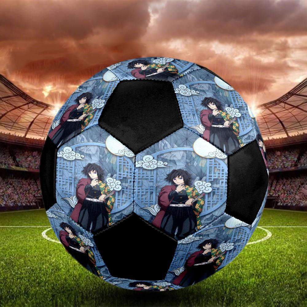1pc Demon Slayer Kimetsu No Yaiba Football Soccer Ball Size 5 Indoor Soccer Ball Fashion Colorful Backyard Game -Great For Sports Fans Gift HE9