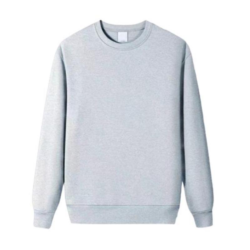 Yousheng Autumn Winter Men Top O Neck Loose Pure Color Elastic Cuffs Pullover Mid Length Sport Daily Wear School Sweatshirt