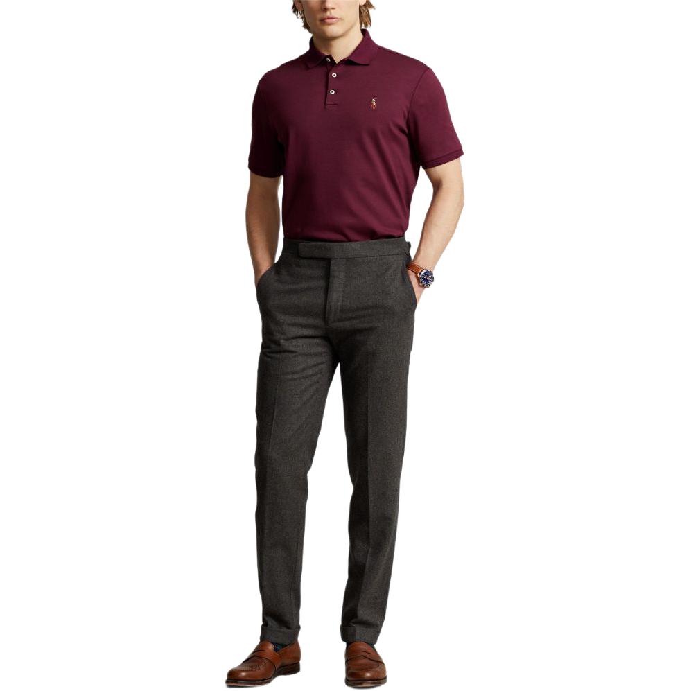 Polo Ralph Lauren SS23 Logo Solid Color Short Sleeve Polo Shirt Men Tops Red 710870645-020