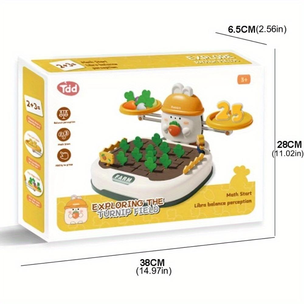 1pc Kids 2 in 1 Educational Toy, Farm Balance Math Game, Counting Sorting Skills Development, Interactive Learning Tool for Children
