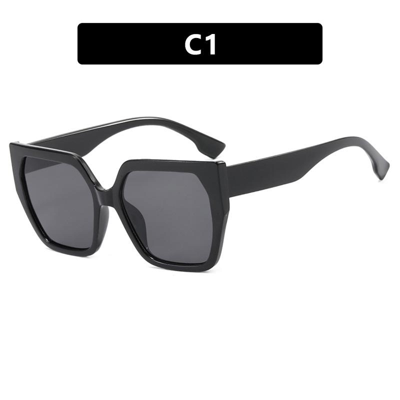 Simple polygonal flat glasses, new plain makeup, trendy fashion, anti-blue light glasses frame, retro glasses frame for women