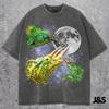 Drei Jackson Chamäleon Mond T-Shirts, Lustiges Eidechsen Grafik-T-Shirt, Vintage Reptilienliebhaber Geschenk-Shirt, Übergroßes Exotisches Haustier T-Shirt für Ihn
