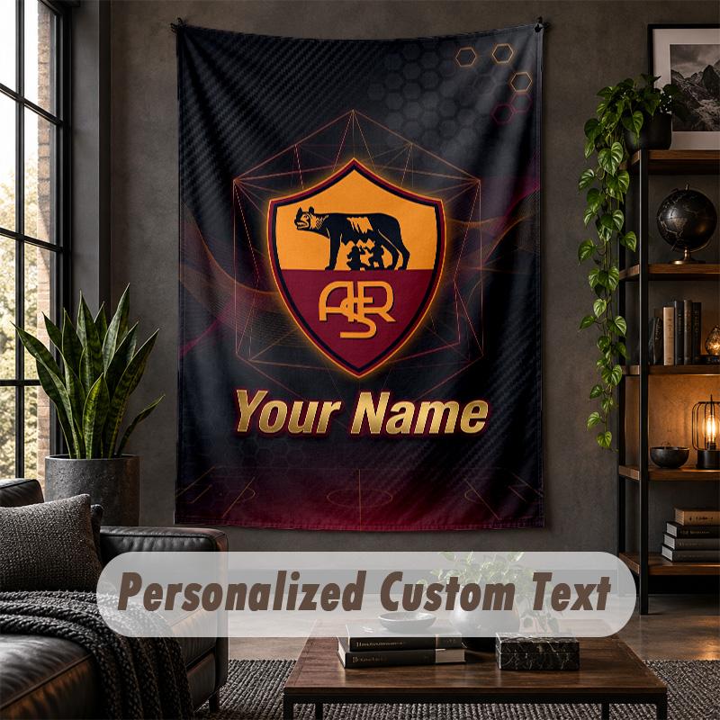 Wall Tapestry AS Roma Print Custom Name Text Wall Hanging Home Decor