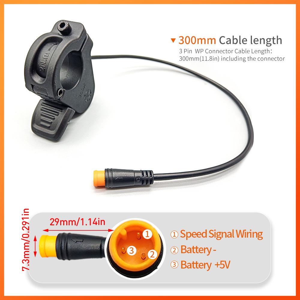 Ebike Thumb Throttle WUXING 300X Right/Left Hand Throttle for 24V 36V 48V 72V Electric Bicycle Accelerator Throttles 2