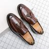 Elegantes Male Casual Footwear Handmade Leather Shoes Wedding Dress Men's Loafers Tassel Slip-ons Loafer Outdoor Comfy Moccasins