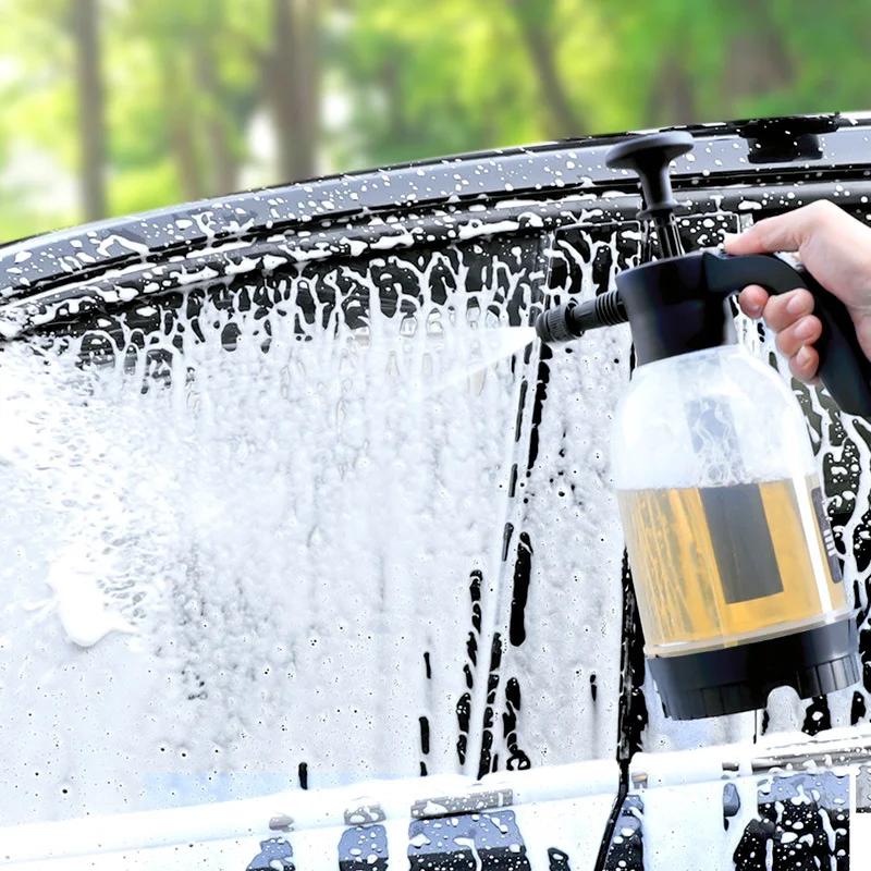 2L Car Wash Foam Sprayer Hand Pump Foam Spray Bottle Handheld High Pressure Spray Can Car Home Cleaning Dual Head Replacement