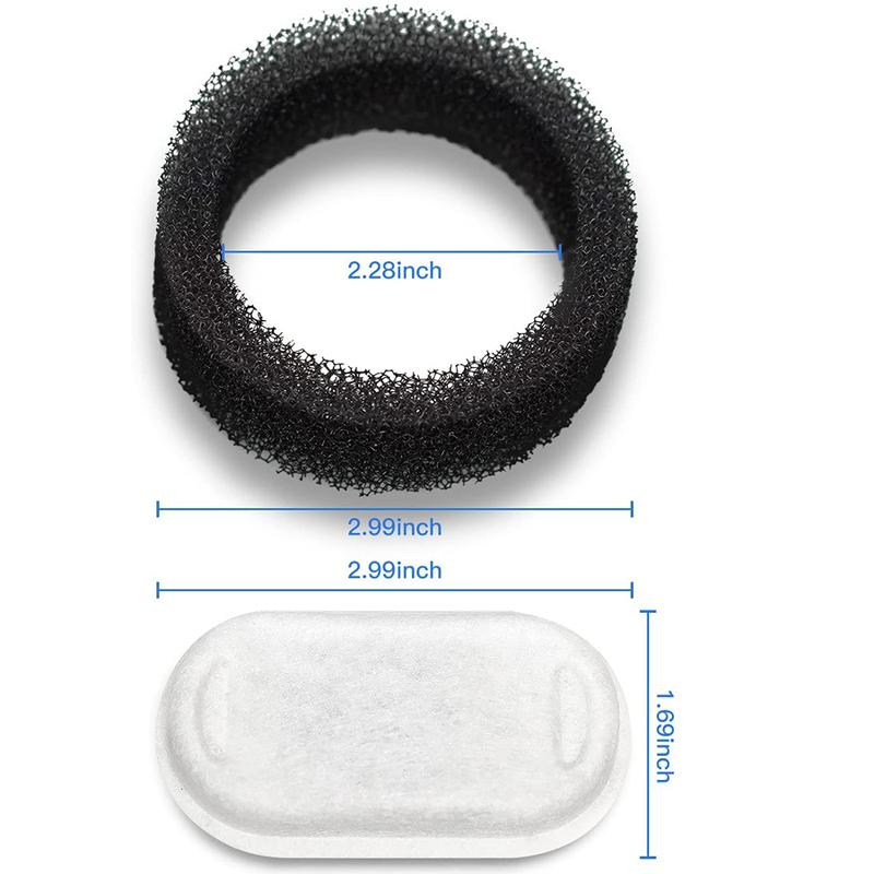 Replacement Filters for Cat Water Fountain Stainless Steel Dispenser Feeders Pet Water Fountain Activated Carbon Replaced Filter