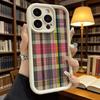 Vintage Plaid Pattern Phone Case for iPhone 17 16 15 14 13 12 11 Pro Max Plus Anti Scratch, Gel Flexible Protective