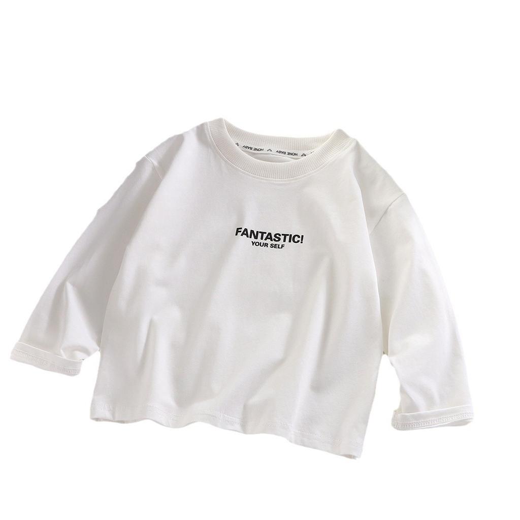 Kids Pure Cotton Long Sleeve T-Shirt, Fake Two-Piece Base Shirt, Korean Casual Versatile Top For Toddler Boys Girls, Spring Autumn