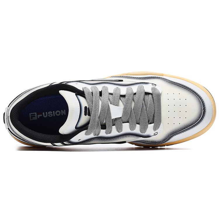 FILA Fusion T88 SKB Synthetic Leather Fashion Casual Wear Durable Low-Top Skate Shoes Men sneaker Off-White T12M232313FAB