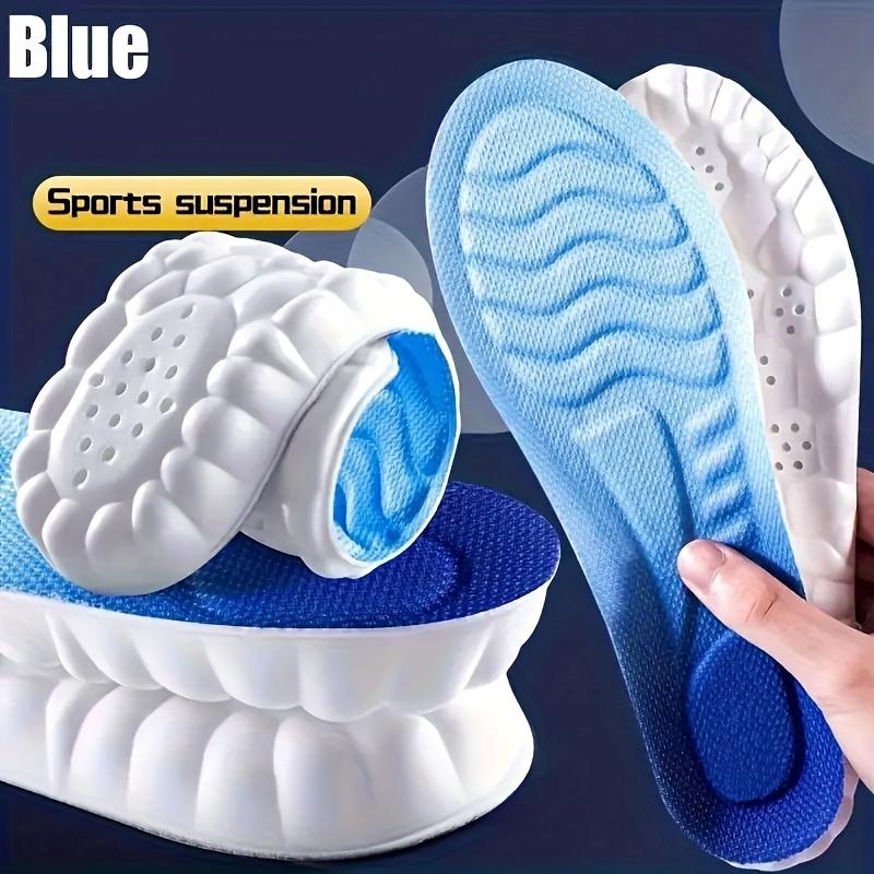 1 Pair of 4D Sports Insoles, High Elastic Soles, Soft and Breathable Shock-absorbing Cushioning Running Insoles