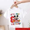 Mickey Mouse Child Birthday Clothes Girl Boy Number T Shirt Cartoon Print Kids Tee Baby Top Summer Infant Cute Short Sleeve Gift