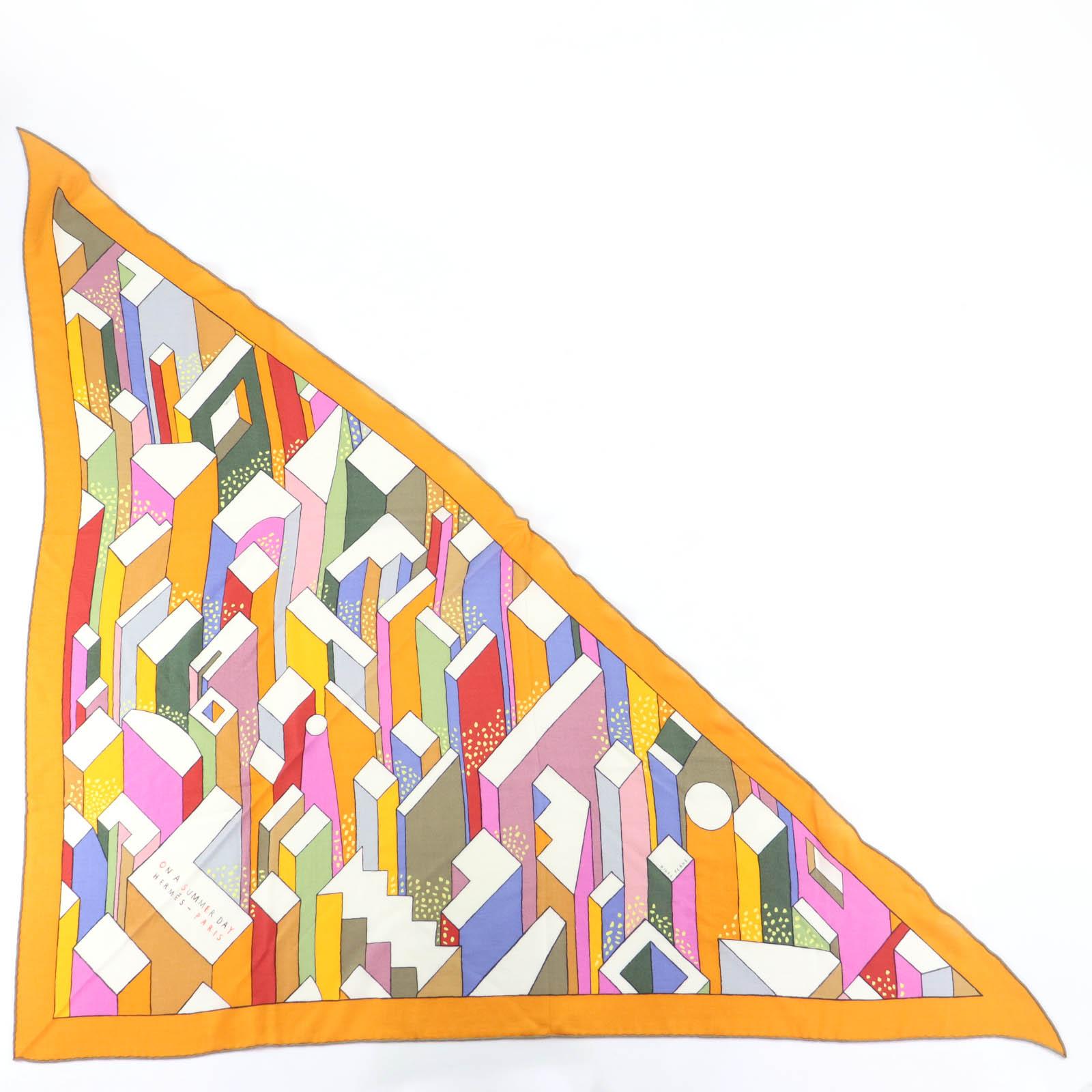 

Great HERMES scarf ON A SUMMER DAY multicolor cashmere Women Used