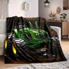 1pc Tractor Blanket Lightweight Flannel Blanket Throw Blanket For Sofa, Bed, Travel, Camping, Livingroom, Office, Couch