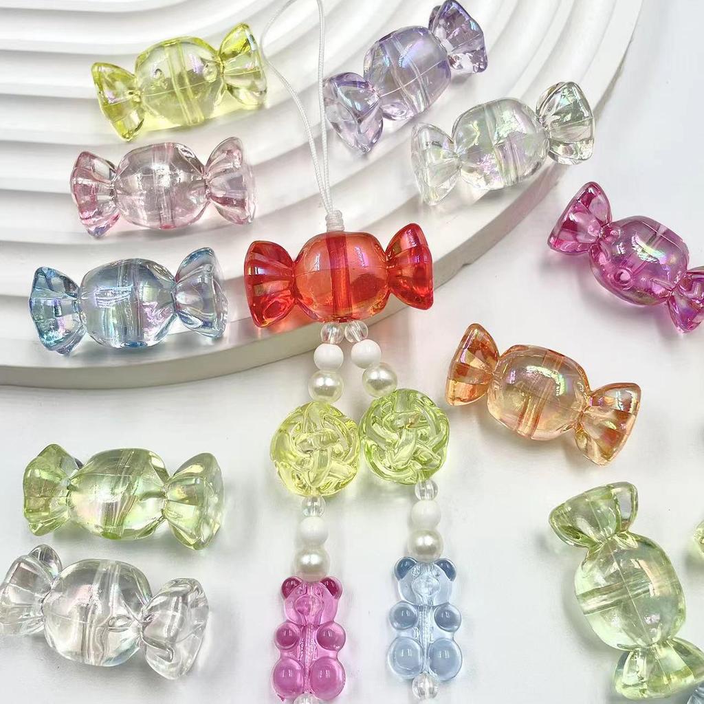Acrylic Multicolor Candy Pendant for DIY Beaded Phone Chains