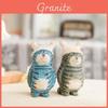 Wooden Cat Sculpture Handcrafted Ornament For Party Decorations And Collectors
