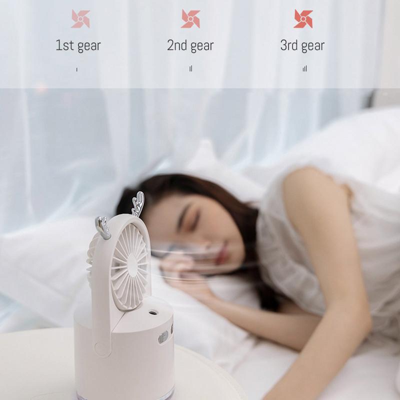 Water Spray Mist Two-in-one Fan Electric Usb Rechargeable Portable Mini Fan Charging Air Humidifier Fans For Office Bedroom