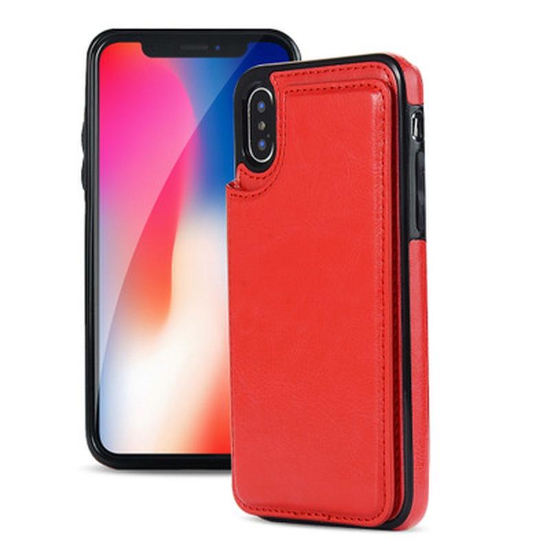 Retro PU Leather Case Multi Card Holders Phone Cases for IPhone X 6 6s 7 8 Plus iphoneX Cover