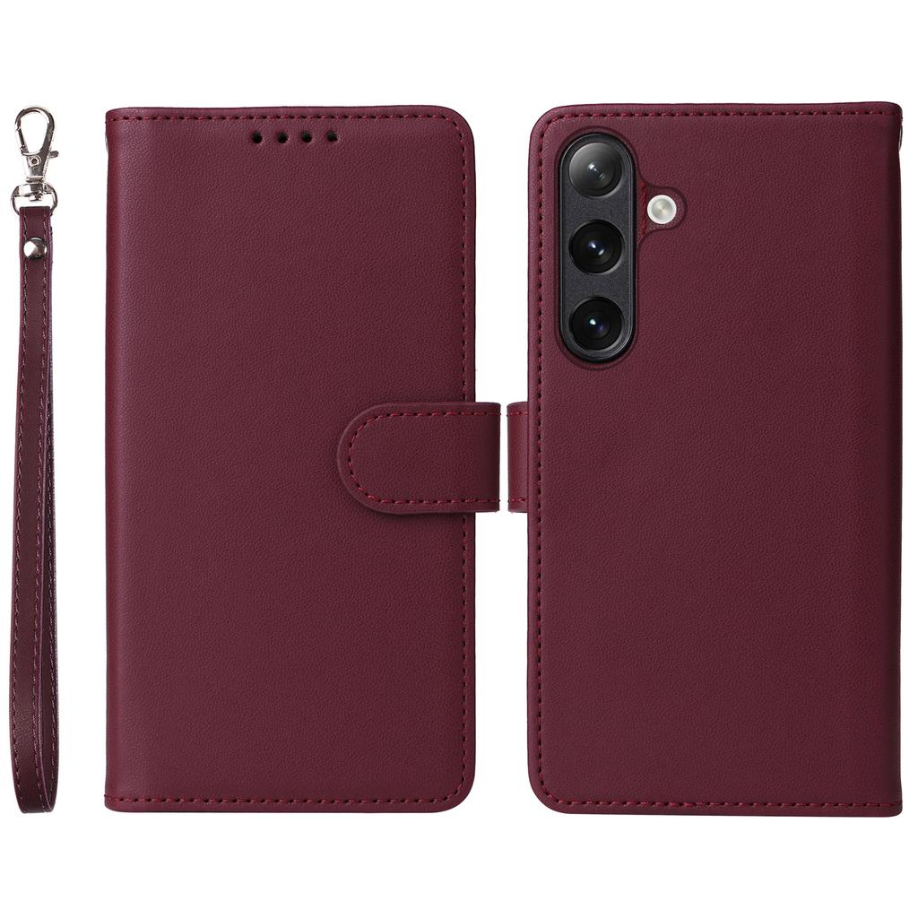 For Samsung Galaxy S24+ Magnetic Case BETOPNICE Detachable PU Leather Phone Cover with Strap