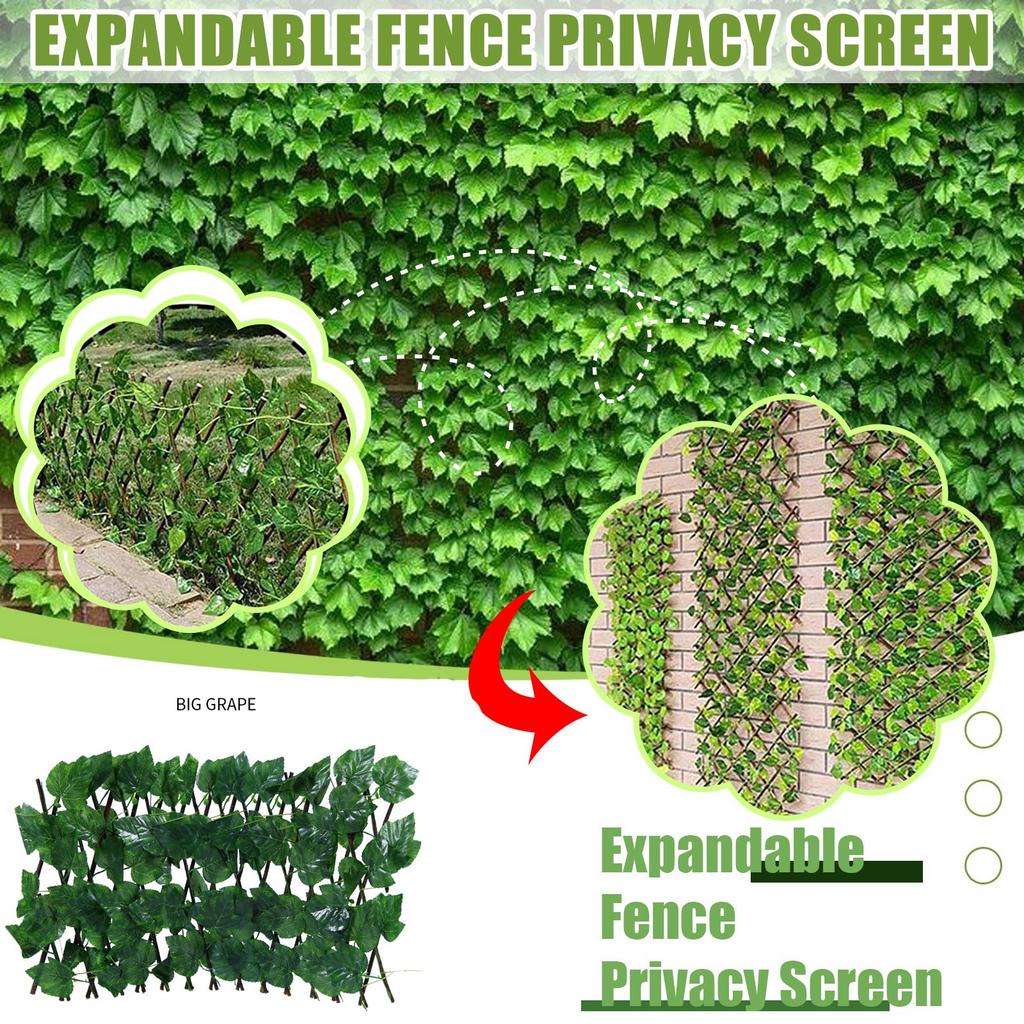 Expanding Fence Retractable Fence Screen With Plant Expandable Fence Privacy