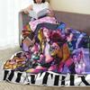 KPop Demon Hunters Huntrix Blankets Flannel Print  Breathable Super Soft Throw Blankets for Bed Bedroom Plush Thin Quilt