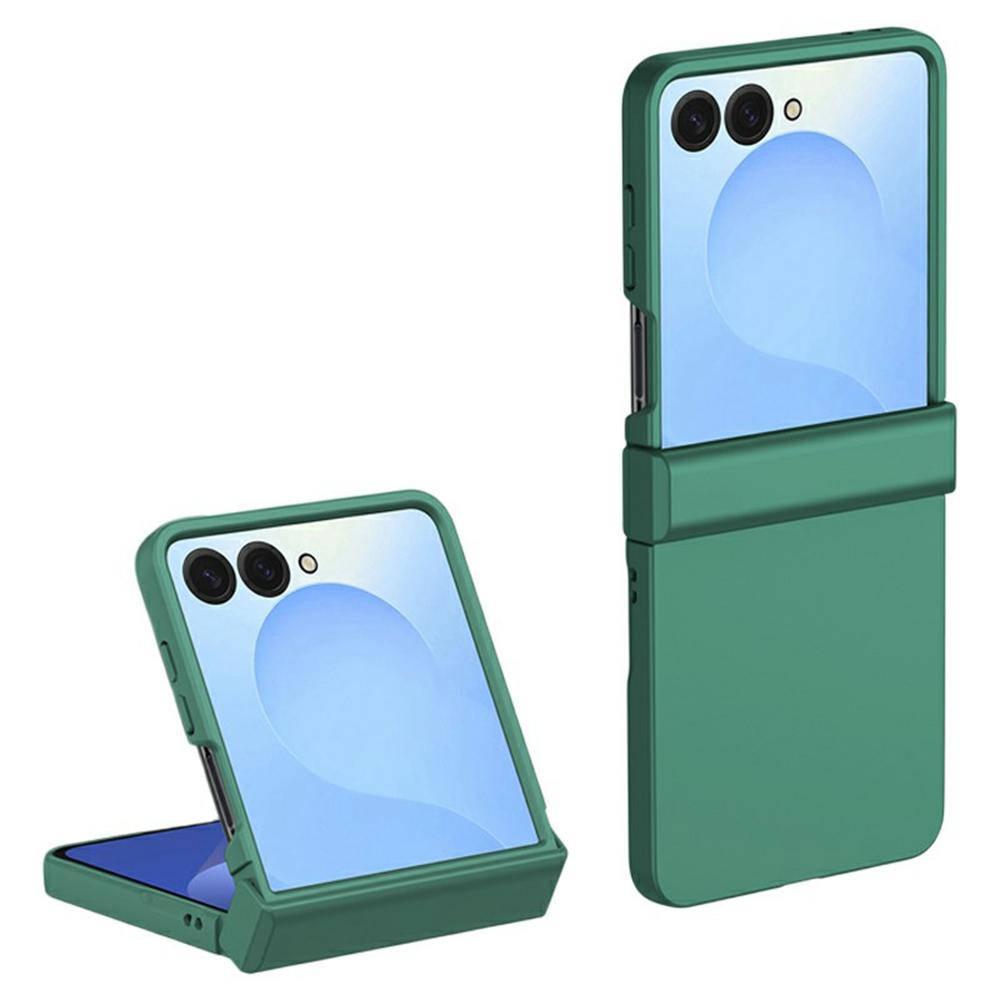 For Samsung Galaxy Z Flip7 5G Case Hinge Protection Skin-Touch PC Phone Cover - Black