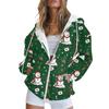 Women's Fashion Jacket Casual Printed Long-sleeved Hooded Cardigan Sweatshirts