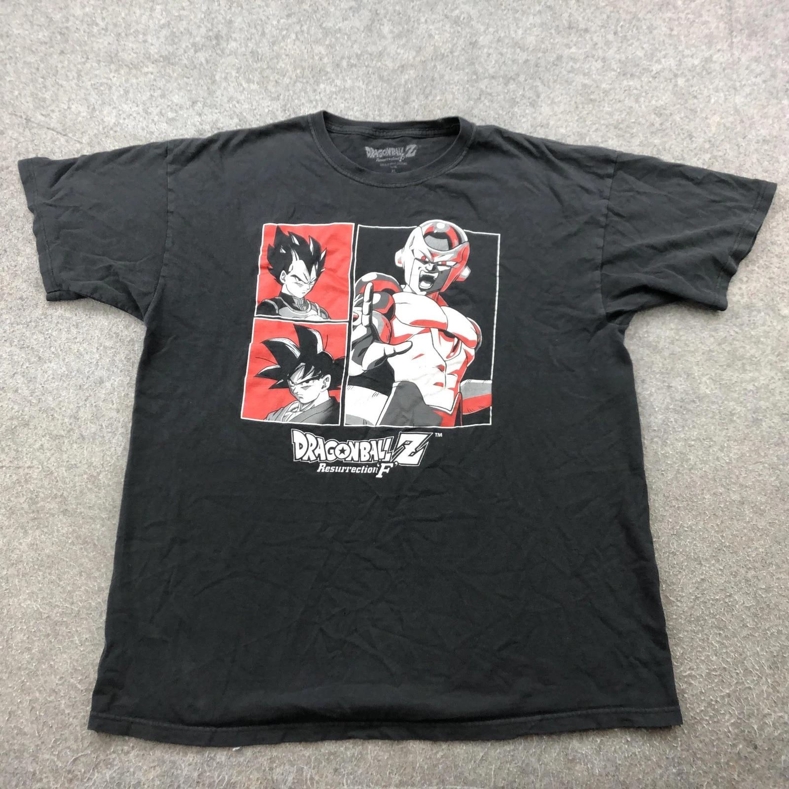 Футболка Dragon Ball Z Мужская XL Черная Воскрешение F Аниме Гоку Веджета Фриза Футболка S