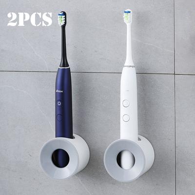 2 Pezzi Porta Spazzolino Elettrico da Parete Antipolvere Porta Spazzolino Perforato per Bagno Porta Spazzole per Spazzolino Elettrico