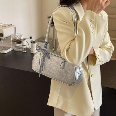 Modedesign Baguette-Tasche Damen 2025 Frühling neu schlichte hochwertige Textur Schulter Achseltasche
