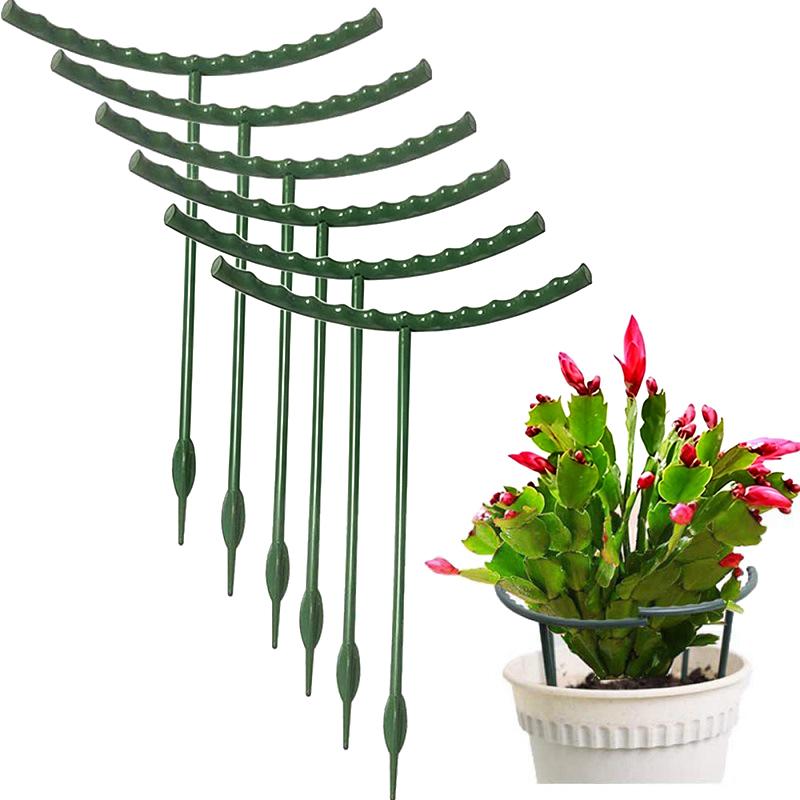 Plastic Plant Support Ring Fit for Various Plants Reusable Support Pile for Orchard Garden Potted Flower Vine Growth Support
