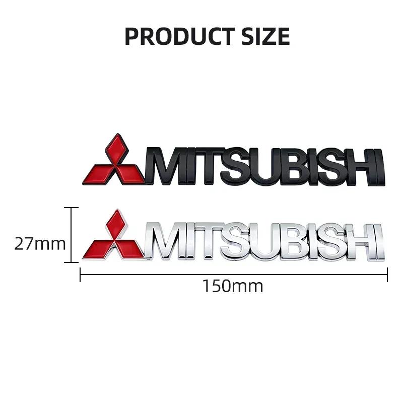Car Letter Sticker Tail Bumper Badge Rear Trunk Emblem For Mitsubishi Evolution Lancer Grandis Outlander Triton Pajero ASX