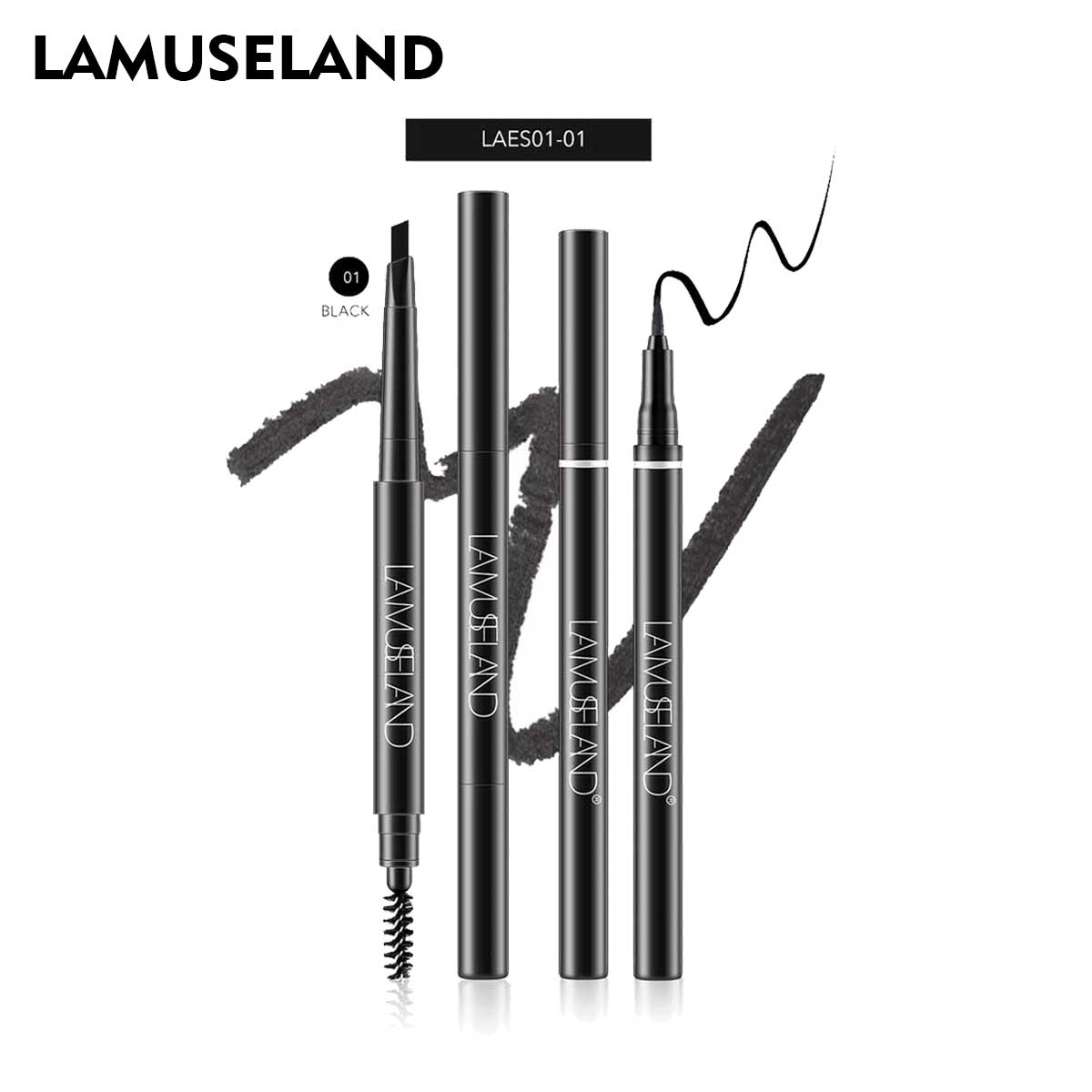 LAMUSELAND 2 шт./компл. набор для макияжа, долговечный карандаш для бровей и водостойкая подводка для глаз