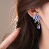 Chinese Style Orchid Earrings Sweet Pendant Earrings Ethnic Style Flower Earrings  Casual Wear