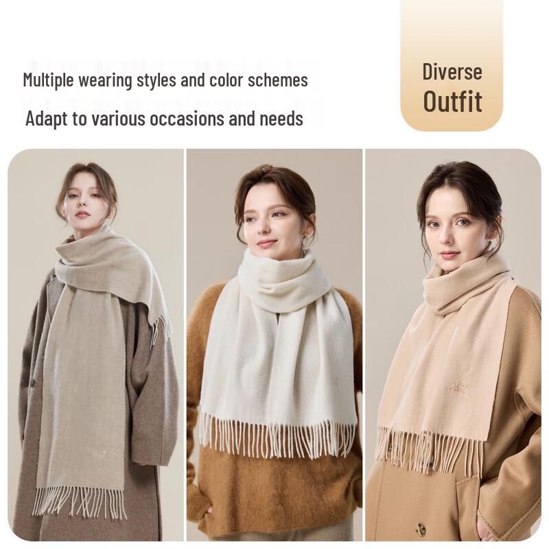 JIUMU Women's 100% Cashmere Warm Scarf & Shawl