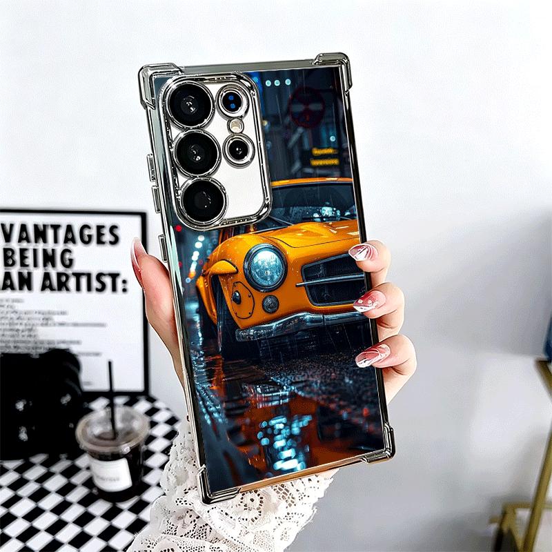 Vintage Car Retro Nostalgia Plating Phone Case For Samsung Galaxy S24 S25 FE S26 Edge S23 Ultra S22 S21 Plus S20 Anti-Fall Airab