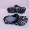 "Wave-Patterned Cross-Hole Beach Sandals - Non-Slip Unisex Summer Slippers"