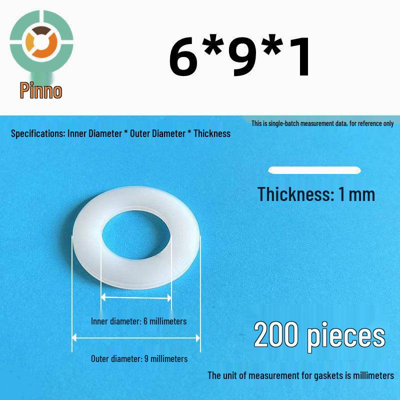 Thickened Nylon Plastic Flat Washer: Hard Plastic Gasket M2-M16
