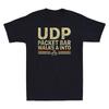 Udp Packet Bar Walks A Into  Network Engineer Vintage Unisexs Tshirt Black Tee