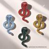 Zodiac Snake Brooch: Unisex Rhinestone Fashion Pin, Versatile Noble Animal Corsage Accessory.