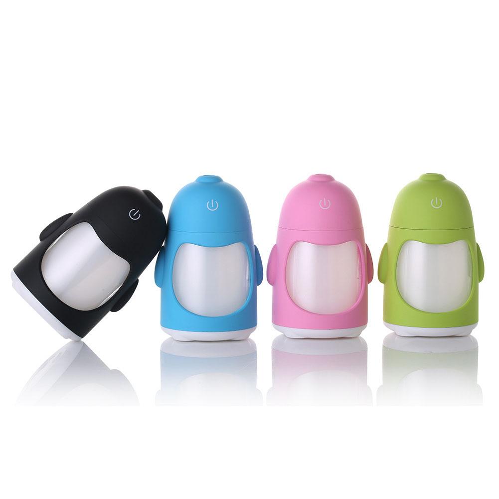 Cute Cartoon Penguin Shape 7 Colors Change Mini Air Humidifier