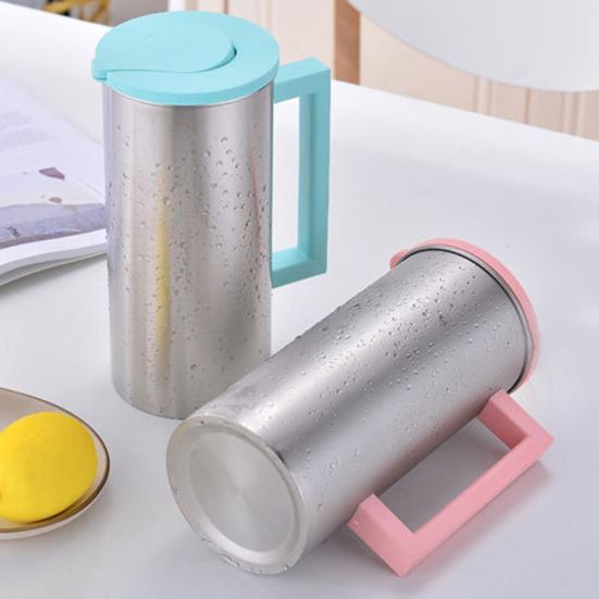 1.8L Juice Kettle Thickened Large Capacity Heat-resistant Stainless Steel Water Pitcher for Beverage