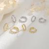 Flash Drill Ear Buckle, Simple Temperament Winding Loop Earrings