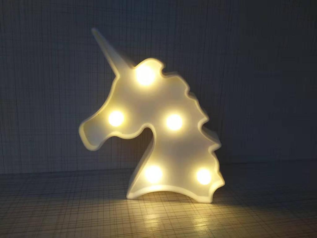 LED Mini Night Light - Flamingo, Pineapple, Cactus, Unicorn & Star Shapes
