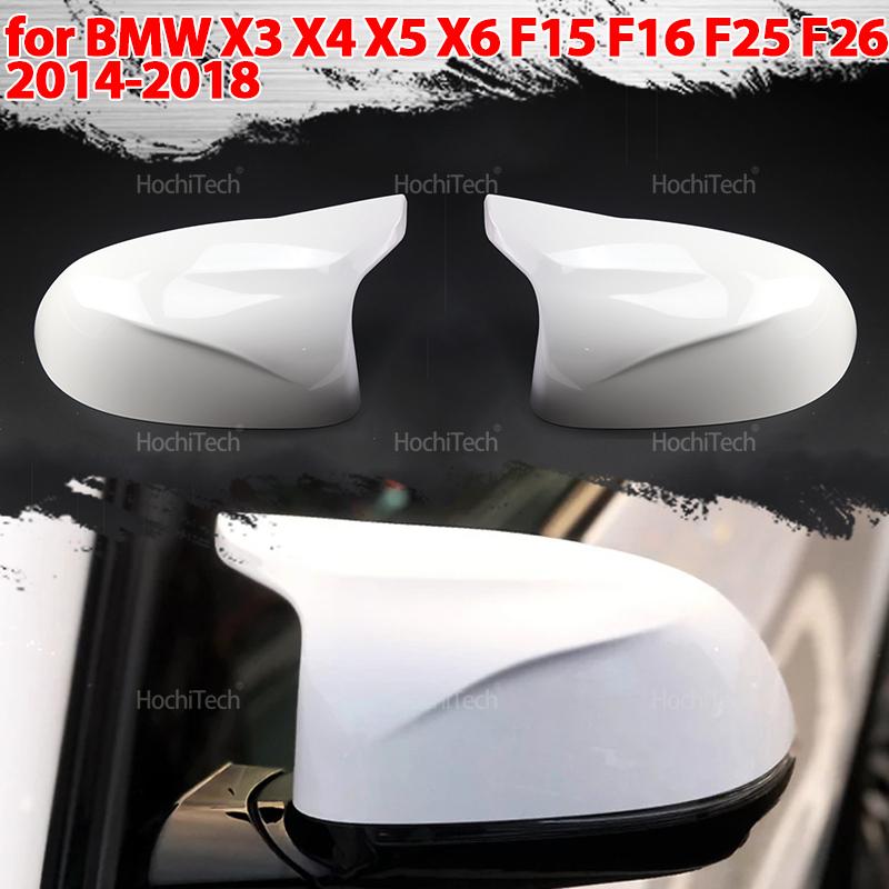 New White Style Rearview Exterior Side Mirror Caps for BMW X3 F25 X4 F26 X5 F15 X6 F16 2014 2015 2016 2017 2018 Side Mirror Caps