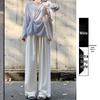 Douyin Quality Women's Summer 2025 Ice Silk Wide-Leg Pants - Casual & Thin Style