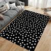 Black Carpet with White Star Pattern, Modern Living Room Decor Rug Suitable for Use As an Anti-slip for Living Room Bedroom Sofas