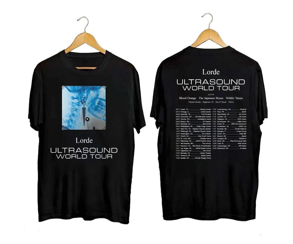 2 Sides Lorde Ultrasound 2025 Tour Black S5XL TShirt SN199 Unisex T-Shirt M