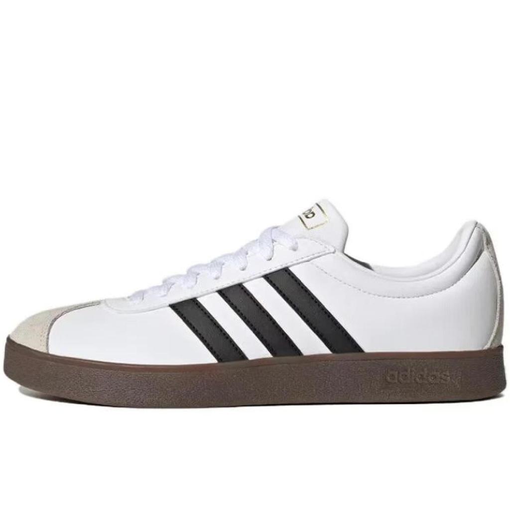 adidas Vl Court Classic Nepromokavé Odolné proti oděru Skluzům Nízké Skateboardové Boty Unisex Stříbrná Růžová JQ2470(Tým453-)