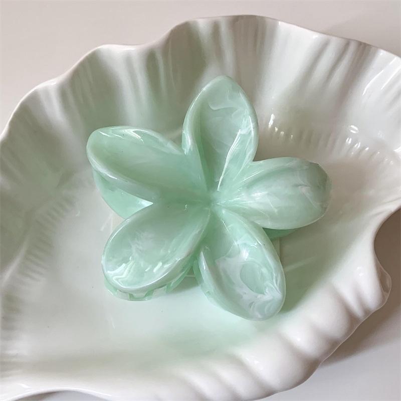 Farbverlauf Frangipani Haarspange Damen Vielseitig Süß Resort Fee Haifisch-Clip Vintage Haaraccessoires